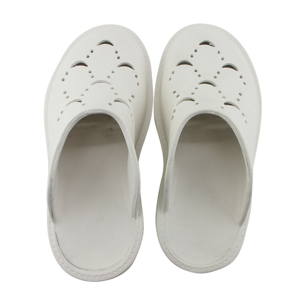 white eva rubber thick sole women sandals anti slip slide slippers closed toe low heeled wedges sandals clog shoes